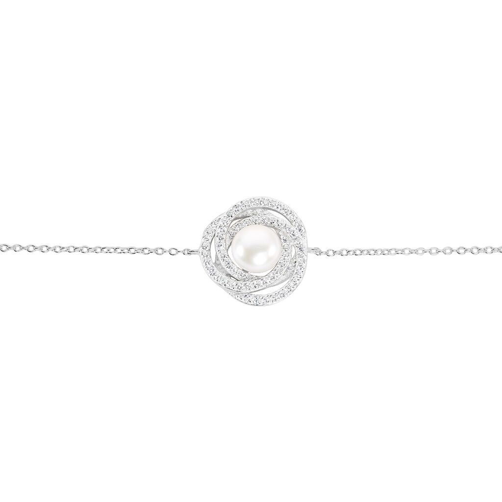 Bracelet Matilda Argent Blanc Perle De Culture Et Oxyde De Zirconium - Sélection Bohème Femme | Marc Orian