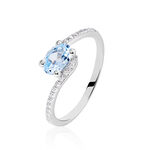Bague Loriane Or Blanc Topaze Et Oxyde De Zirconium - Bagues pierres fines Femme | Marc Orian