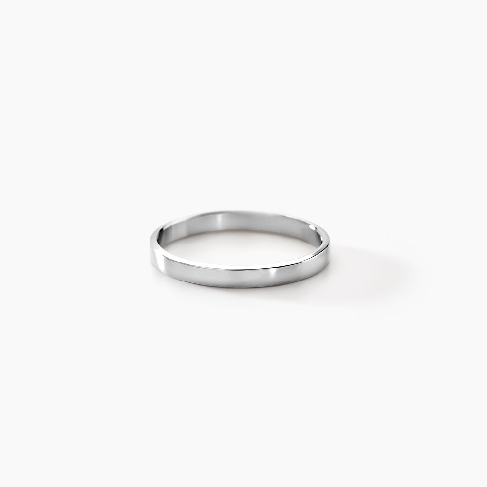 Alliance Julie Ruban Classique Or Blanc - Alliances duo Famille | Marc Orian