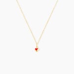 Collier Coralie Coeur Or Jaune - Colliers avec pierres Enfant | Marc Orian