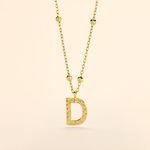 Collier Plaqu&eacute; Or Jaune Lettra - Colliers fantaisie Femme | Marc Orian