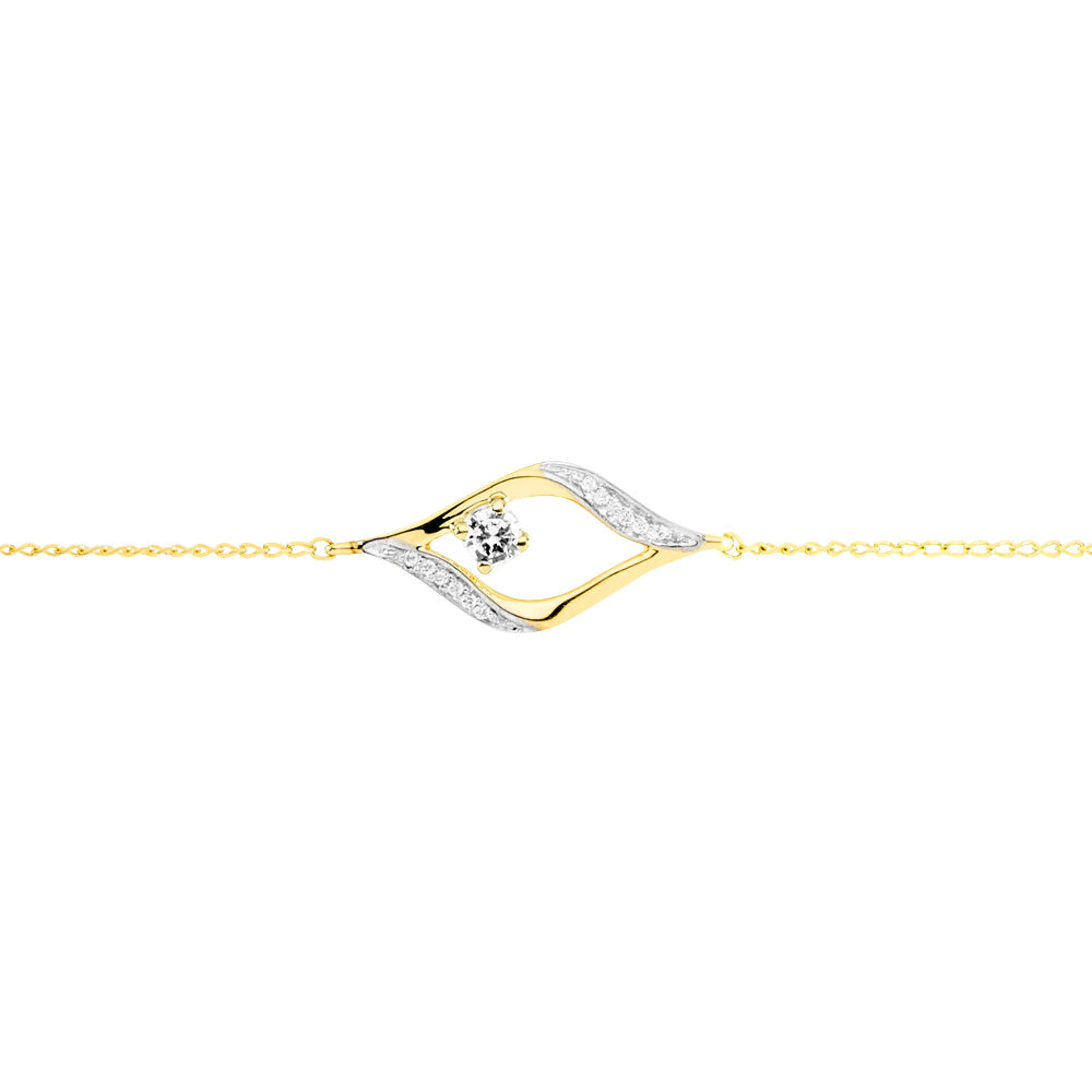 Bracelet Eye Or Jaune Oxyde De Zirconium - Bracelets chaînes Femme | Marc Orian