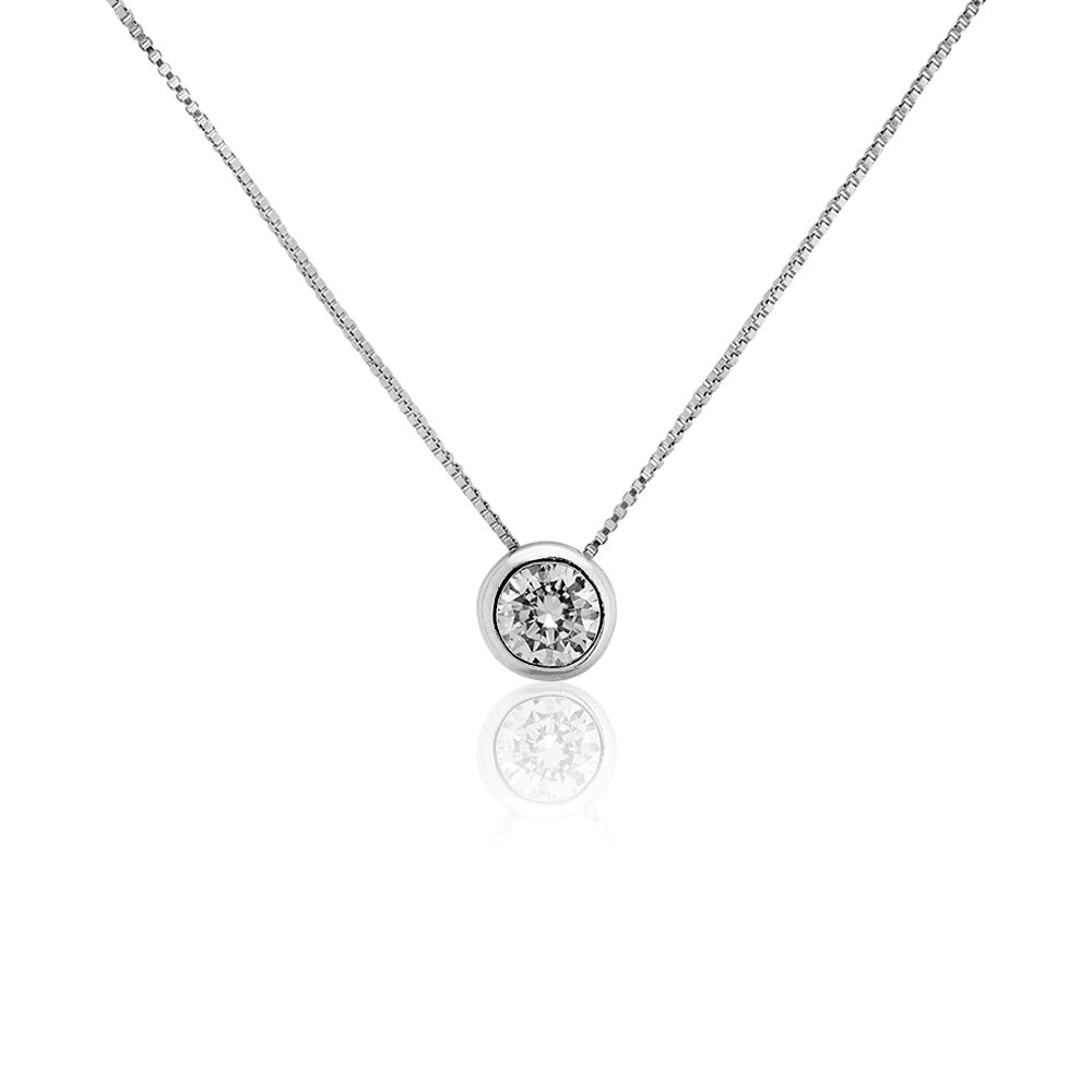 Collier Talya Argent Blanc Oxyde De Zirconium - Colliers solitaires Femme | Marc Orian