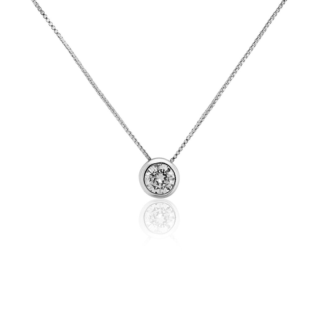 Collier Talya Argent Blanc Oxyde De Zirconium - Colliers solitaires Femme | Marc Orian