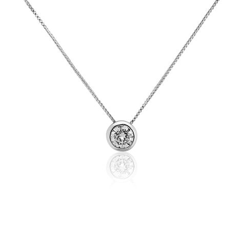 Collier Talya Argent Blanc Oxyde De Zirconium - Colliers solitaires Femme | Marc Orian