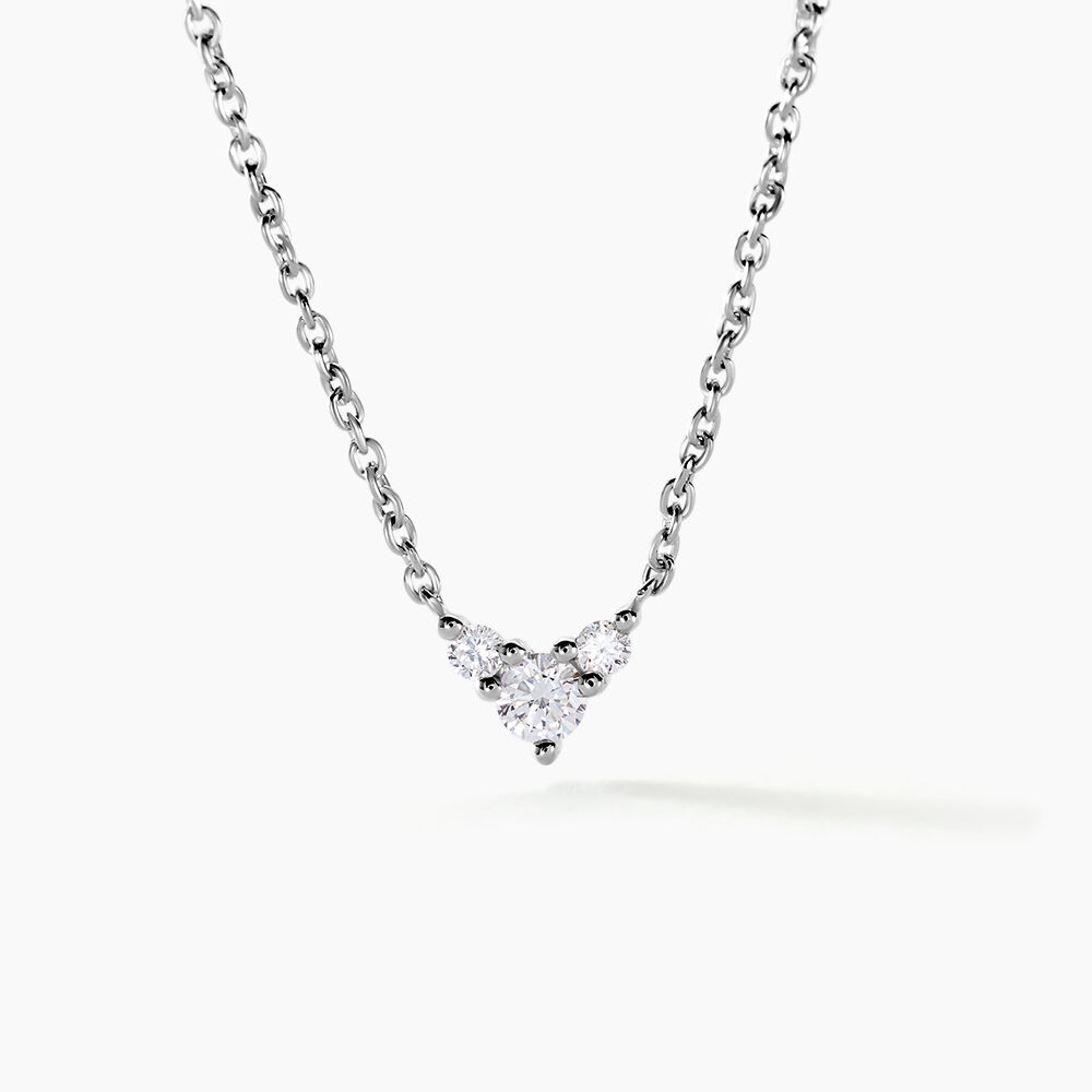 Collier Sorelle Argent Blanc Diamant Synth&eacute;tique - Colliers solitaires Femme | Marc Orian