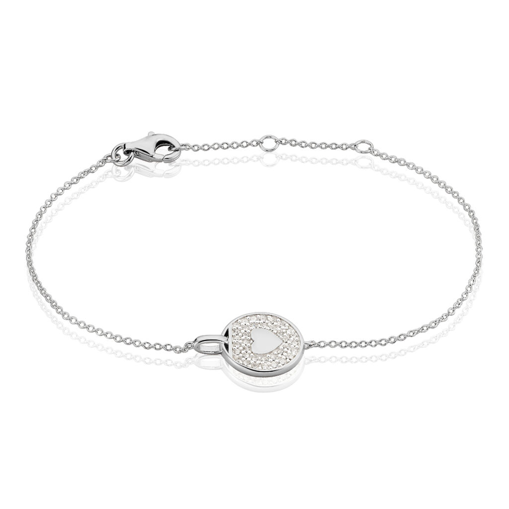 Bracelet Ivany Argent Blanc Oxyde De Zirconium - Bracelets Medailles Femme | Marc Orian