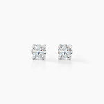 Boucles D'oreilles Puces Aphrodite Or Blanc Diamant - Puces Famille | Marc Orian