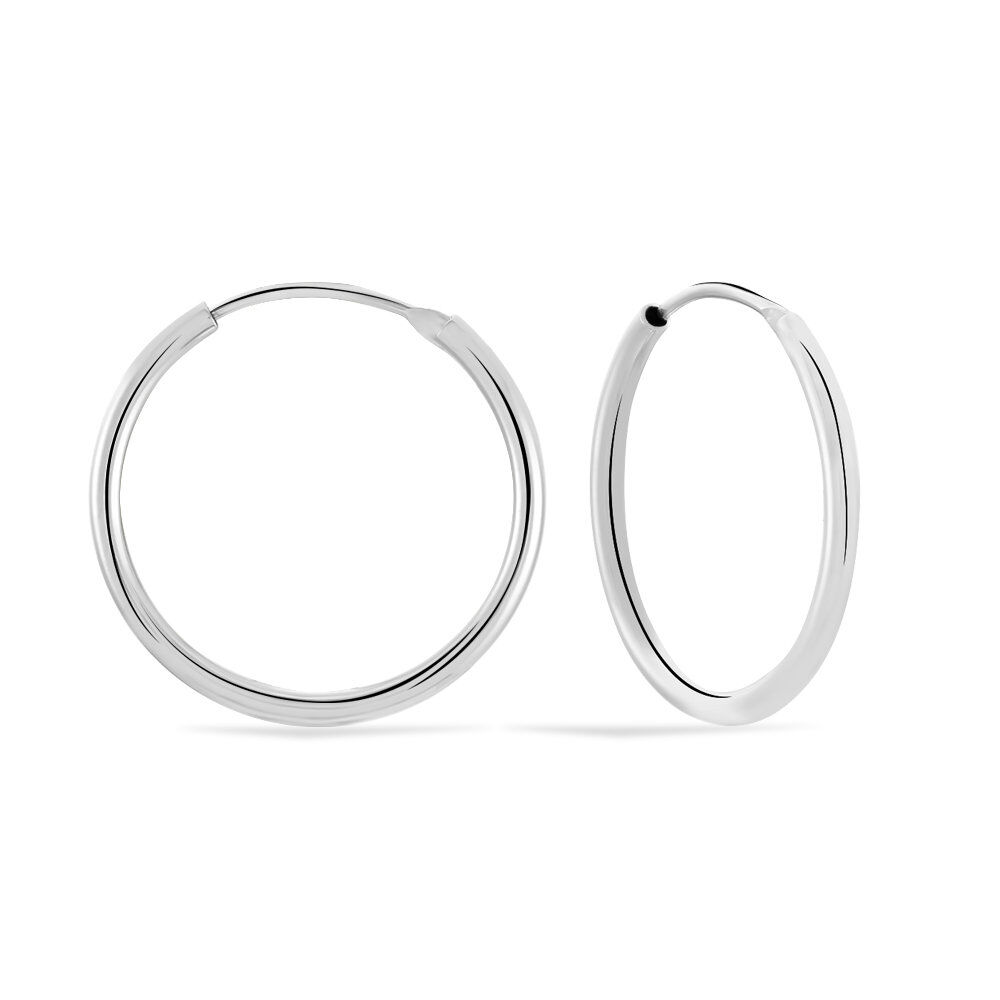 Créoles Argent Blanc Olympia - Créoles Femme | Marc Orian