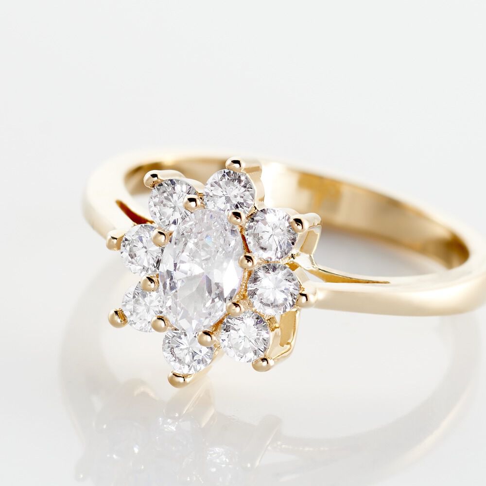 Bague Plaqu&eacute; Or Mahats Oxyde De Zirconium - Bijoux fantaisie Femme | Marc Orian