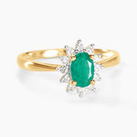 Bague Vladimir Or Jaune Emeraude Diamants - Bagues vintage Femme | Marc Orian
