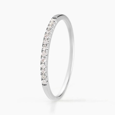 Alliance Pristina Or Blanc Diamant - Alliances avec pierres Femme | Marc Orian