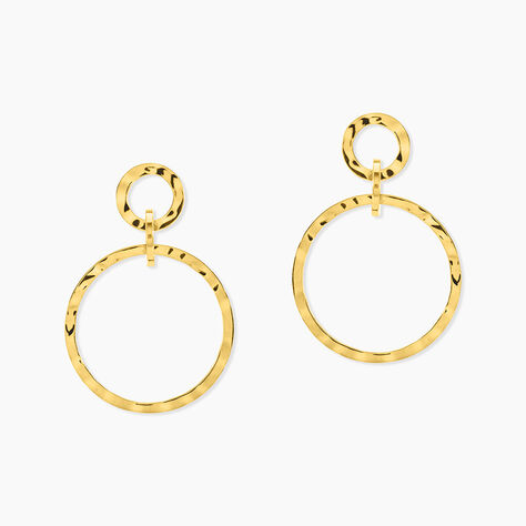 Boucles D'oreilles Pendantes Oia Acier Jaune - Pendantes Femme | Marc Orian