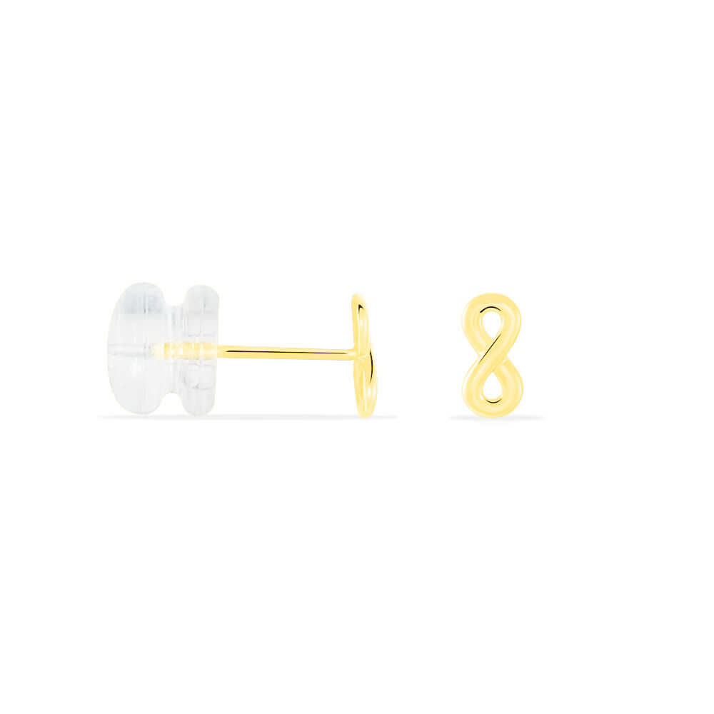 Boucles D'oreilles Puces Annie-francoise Infini Or Jaune - Puces Femme | Marc Orian