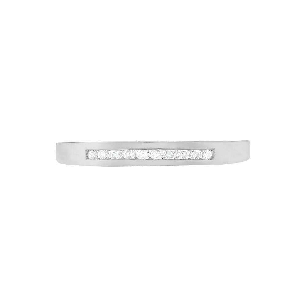 Alliance Yamile Or Blanc Diamant - Alliances avec pierres Femme | Marc Orian