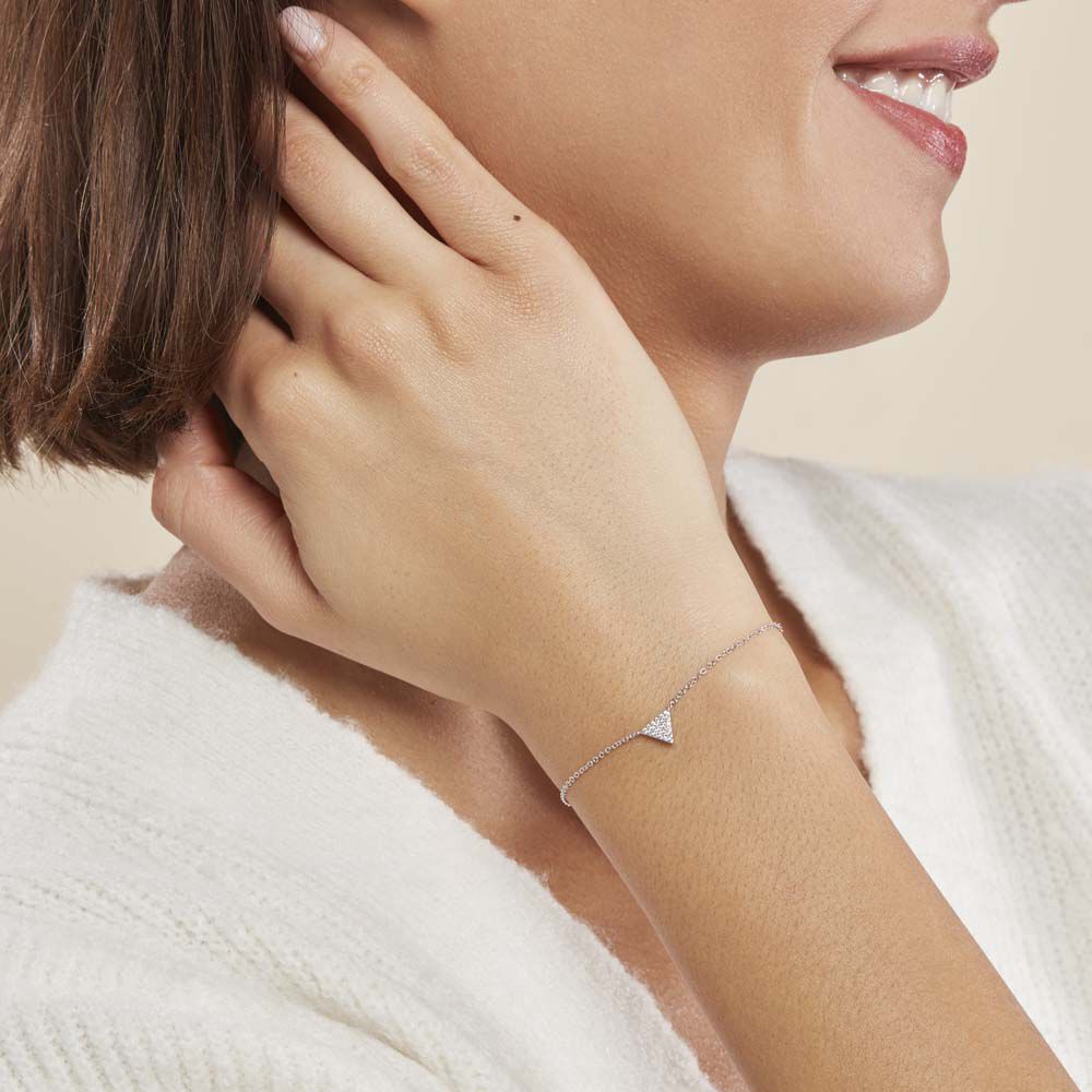 Bracelet Cassandre Argent Blanc Oxyde De Zirconium - Bracelets chaînes Femme | Marc Orian