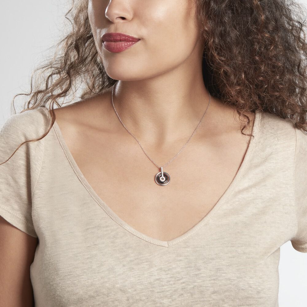 Collier Ina Argent Blanc Céramique Et Oxyde De Zirconium - Colliers avec pierres Femme | Marc Orian