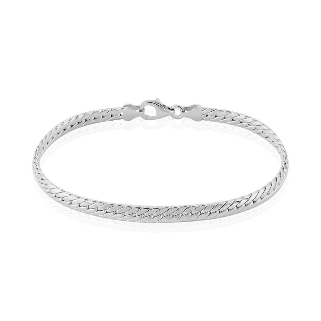 Bracelet Izel Maille Anglaise Or Blanc - Bracelets mailles Femme | Marc Orian