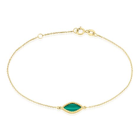 Bracelet Silma Or Jaune Malachite - Bracelets chaînes Femme | Marc Orian