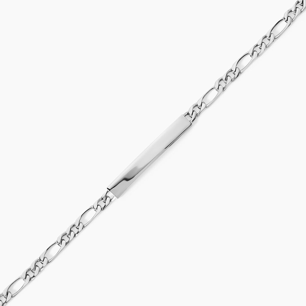 Bracelet Identit&eacute; Argent Blanc Vila - Gourmettes Homme | Marc Orian