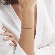 Bracelet Lou-anne Argent Blanc Oxyde De Zirconium Noir - Bracelets chaînes Femme | Marc Orian