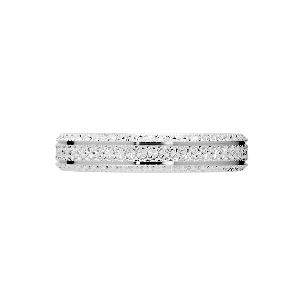 Alliance Mayane Ruban Plat Or Blanc - Alliances personnalisées Femme | Marc Orian