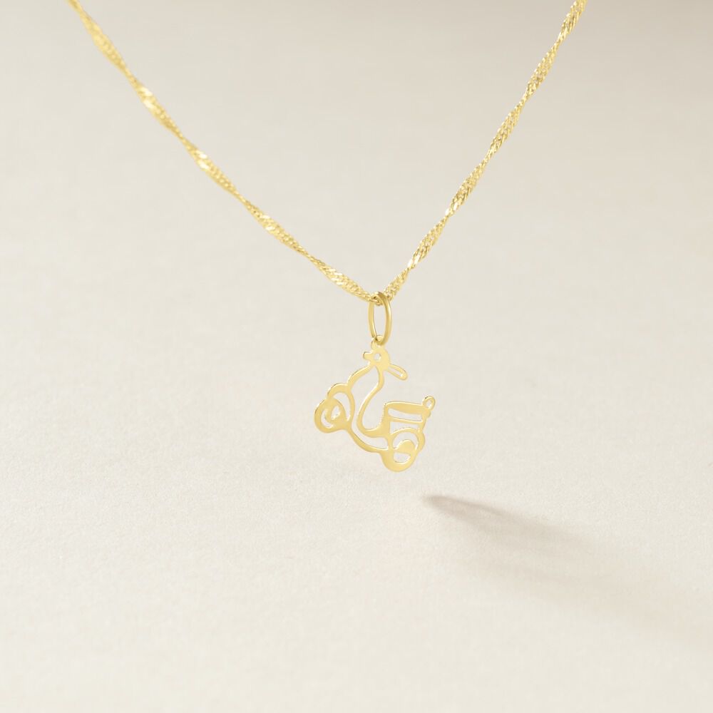 Pendentif Julius Scooter Or Jaune - Pendentifs Famille | Marc Orian