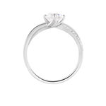 Bague Solitaire Essie Argent Blanc Oxyde De Zirconium - Bijoux fantaisie Femme | Marc Orian