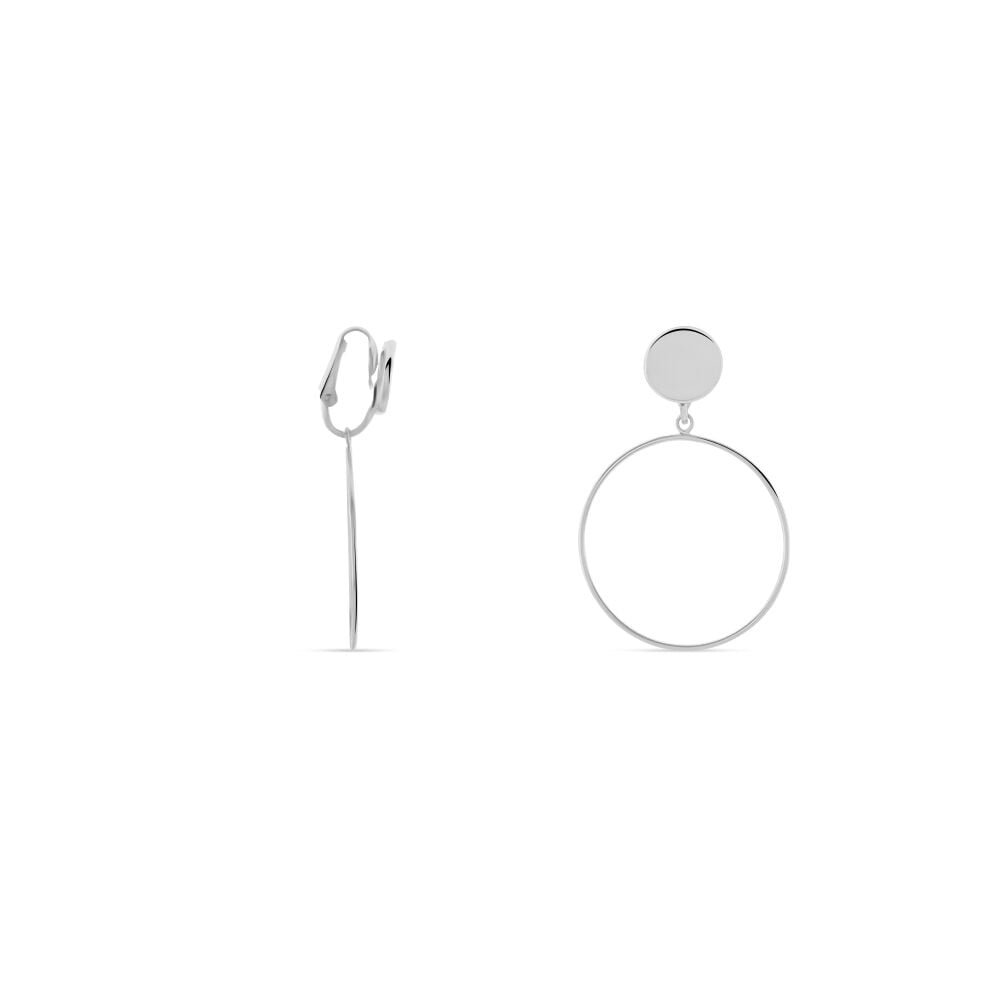 Boucles D'oreilles Pendantes Misao Argent Blanc - Cr&eacute;oles Femme | Marc Orian
