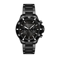 cadran noir fond noir bracelet céramique noir