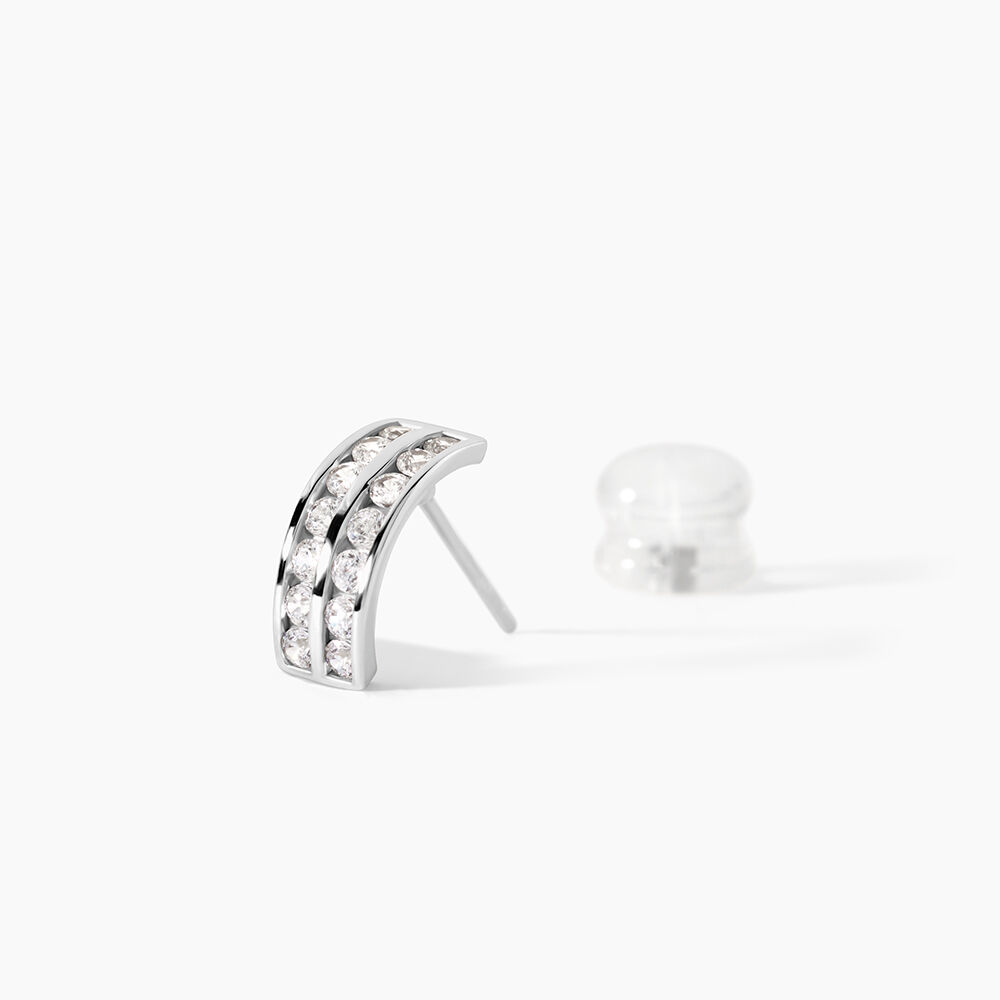 Cr&eacute;oles Jacobee Rondes Or Blanc Oxyde De Zirconium - Cr&eacute;oles Femme | Marc Orian