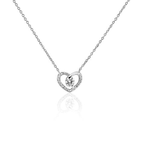 Collier Adelia Argent Blanc Oxyde De Zirconium - Colliers avec pierres Femme | Marc Orian