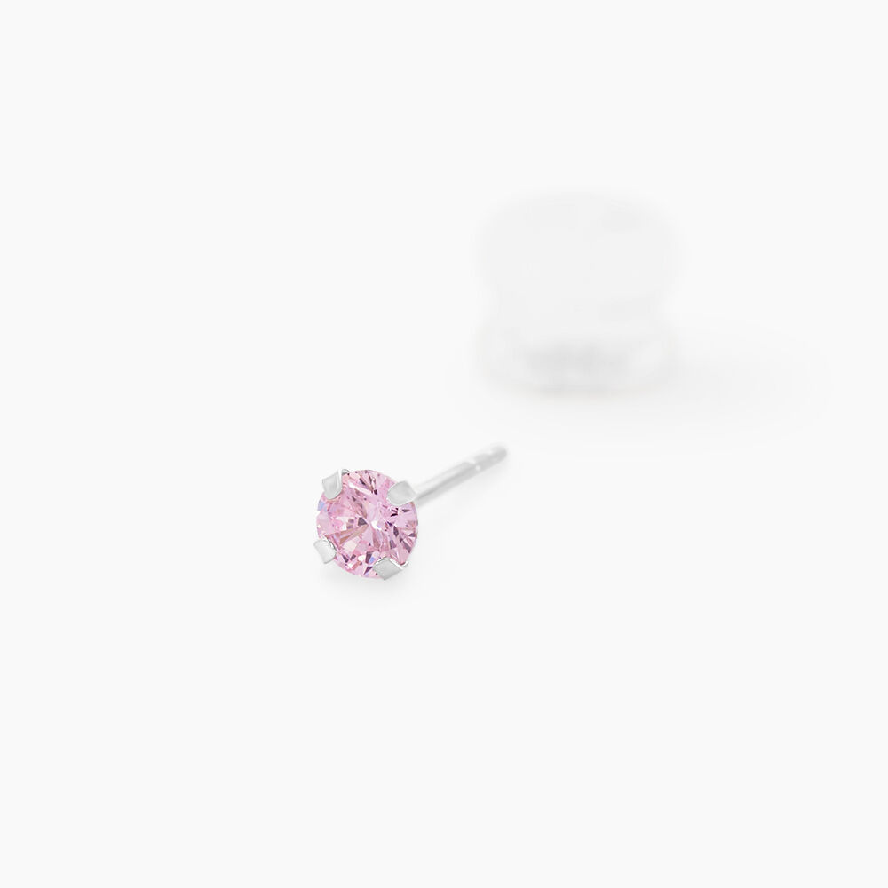 Boucles D'oreilles Puces Carin Or Blanc Oxyde De Zirconium - Puces Femme | Marc Orian