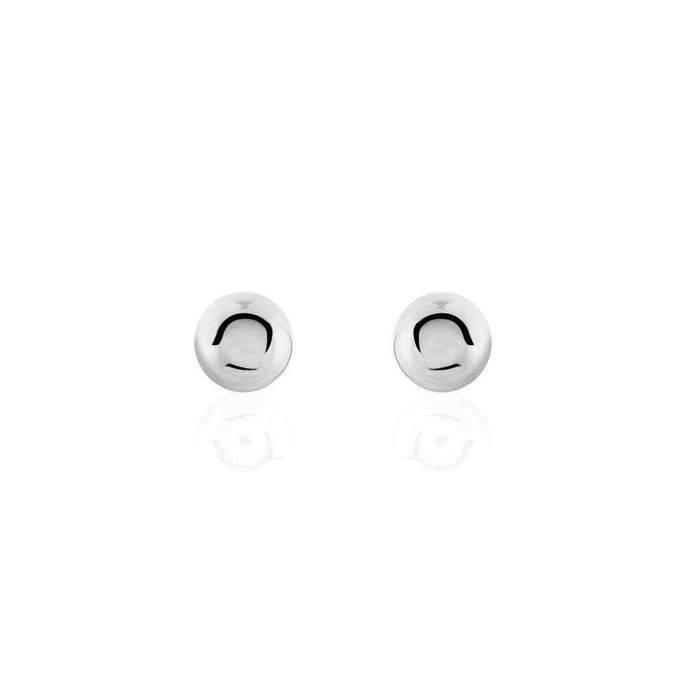 Boucles D'oreilles Puces Fidelia Boule Or Blanc - Puces Femme | Marc Orian