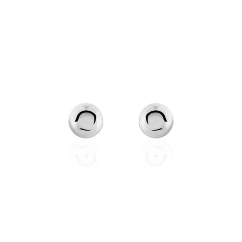 Boucles D'oreilles Puces Fidelia Boule Or Blanc - Puces Femme | Marc Orian