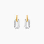 Boucles D'Oreilles Puces Or Jaune Argent Blanc Oxyde De Zirconium - Puces Femme | Marc Orian