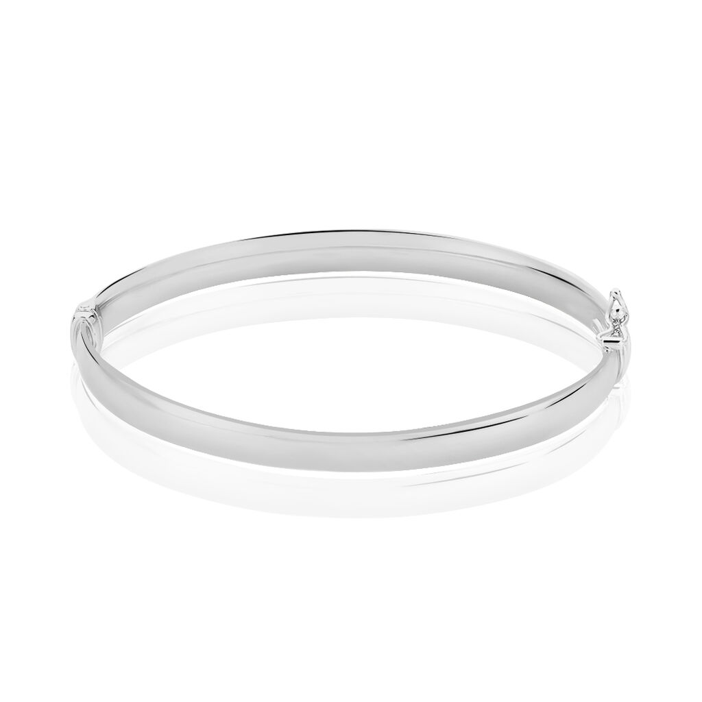 Bracelet Jonc Thaira Argent Blanc - Bracelets joncs Femme | Marc Orian
