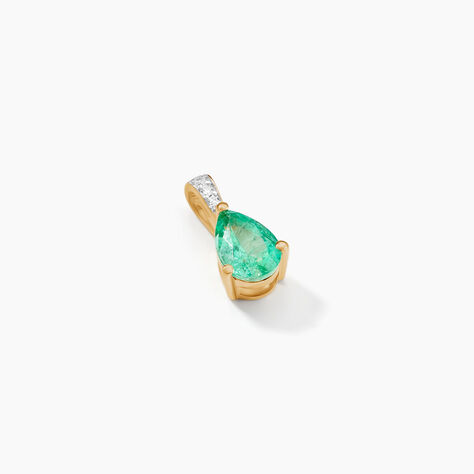 Pendentif Pâris Or Jaune Emeraude Diamant - Pendentifs Femme | Marc Orian