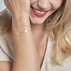 Bracelet Vienna Argent Blanc - Bracelets chaînes Femme | Marc Orian