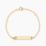 Bracelet Identit&eacute; Fanelia Maille Marine Or Jaune - Gourmettes Enfant | Marc Orian