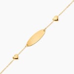 Bracelet Identit&eacute; Gaspardine Maille For&ccedil;at Or Jaune - Gourmettes Enfant | Marc Orian