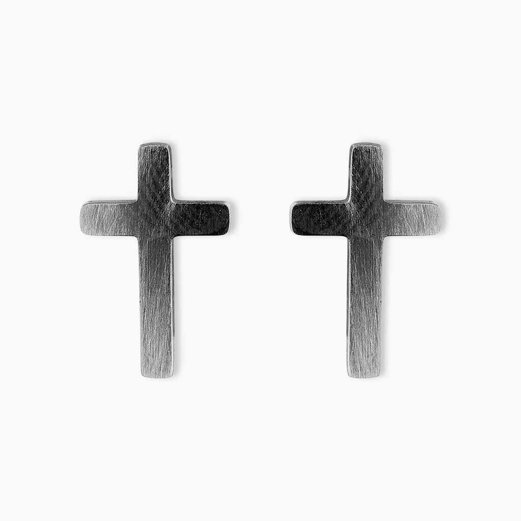 Boucles D'oreilles Puces Phebus Him Acier Noir - Puces Homme | Marc Orian