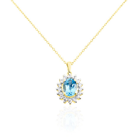 Collier Allande Or Jaune Topaze Et Oxyde De Zirconium - Colliers avec pierres Femme | Marc Orian