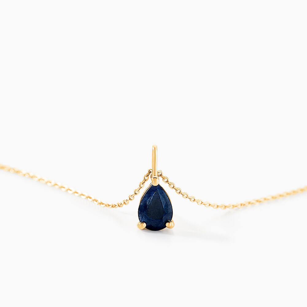 Collier Goutte Or Jaune Saphir - Colliers avec pierres Femme | Marc Orian