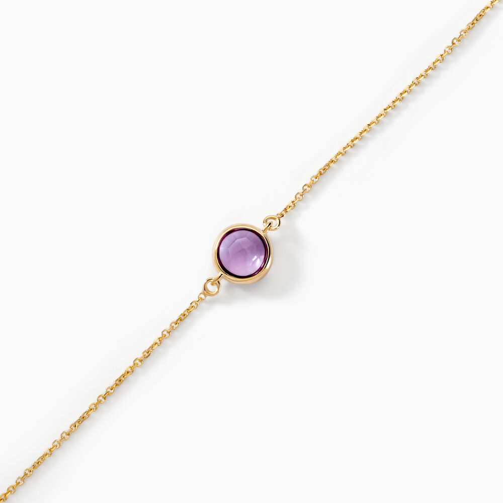 Bracelet Arenale Or Jaune Amethyste - Bracelets cha&icirc;nes Femme | Marc Orian