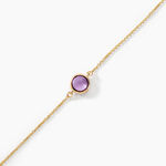 Bracelet Arenale Or Jaune Amethyste - Bracelets cha&icirc;nes Femme | Marc Orian