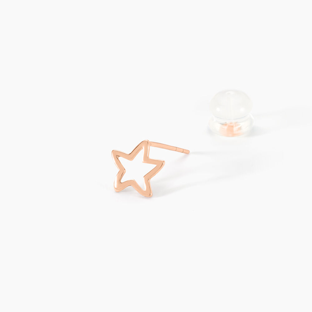 Boucles D'oreilles Puces Alphonsine Etoile De Mer Or Rose - Puces Femme | Marc Orian