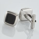 Boutons De Manchette Acier Bicolore Leucetios - Boutons de manchette Homme | Marc Orian