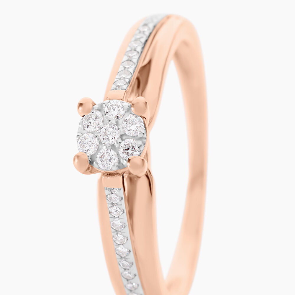 Bague Kate Or Rose Diamant - Solitaires Femme | Marc Orian