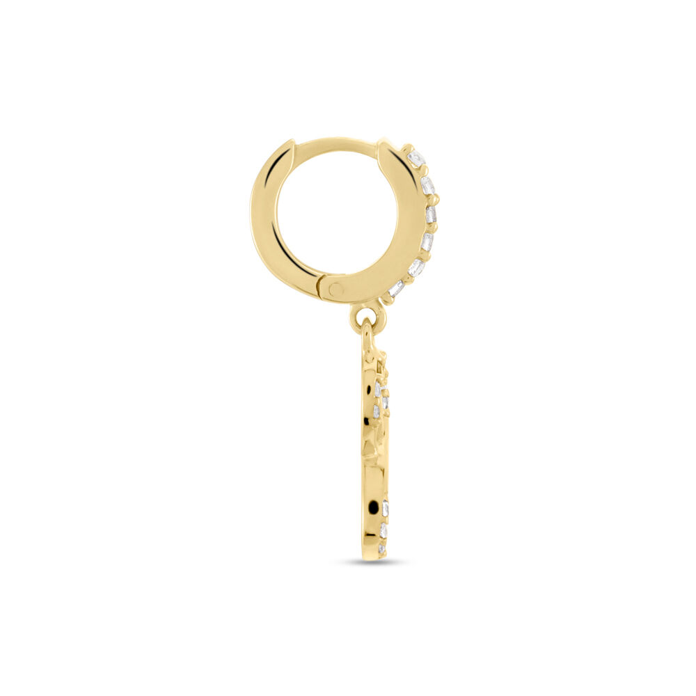 Créole Unitaire Plaqué Or Jaune Misi Oxydes De Zirconium - Piercings d'oreilles Femme | Marc Orian